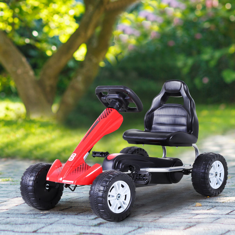 Aosom Go Kart 4 Wheel Pedal Powered Ride On Car & Reviews Wayfair